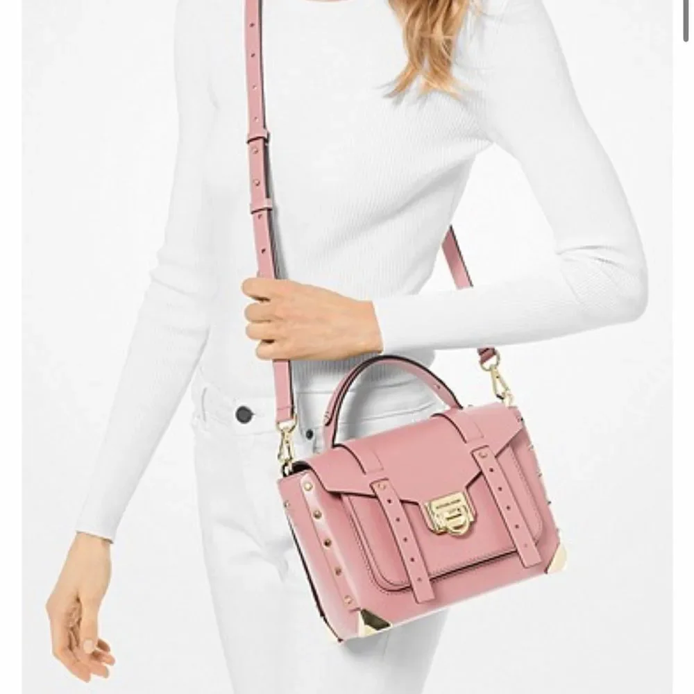 NWT‎ MICHAEL KORS Manhattan Medium Leather Satchel Bag